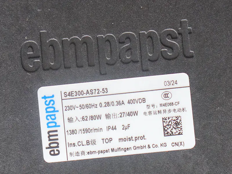 Ebmpapst S4E300-AS72-53 S4E300-AS72-53/C01 Ventilátor